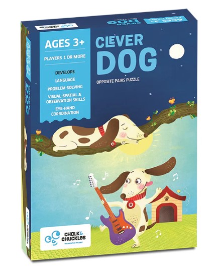 Chalk & Chuckles Clever Dog Opposite Pairs Puzzle