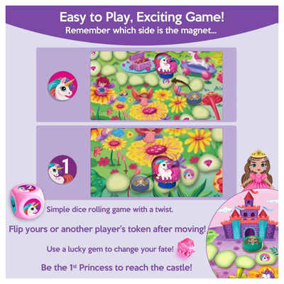Chalk & Chuckles: Princess Race Board Game - Memory Game