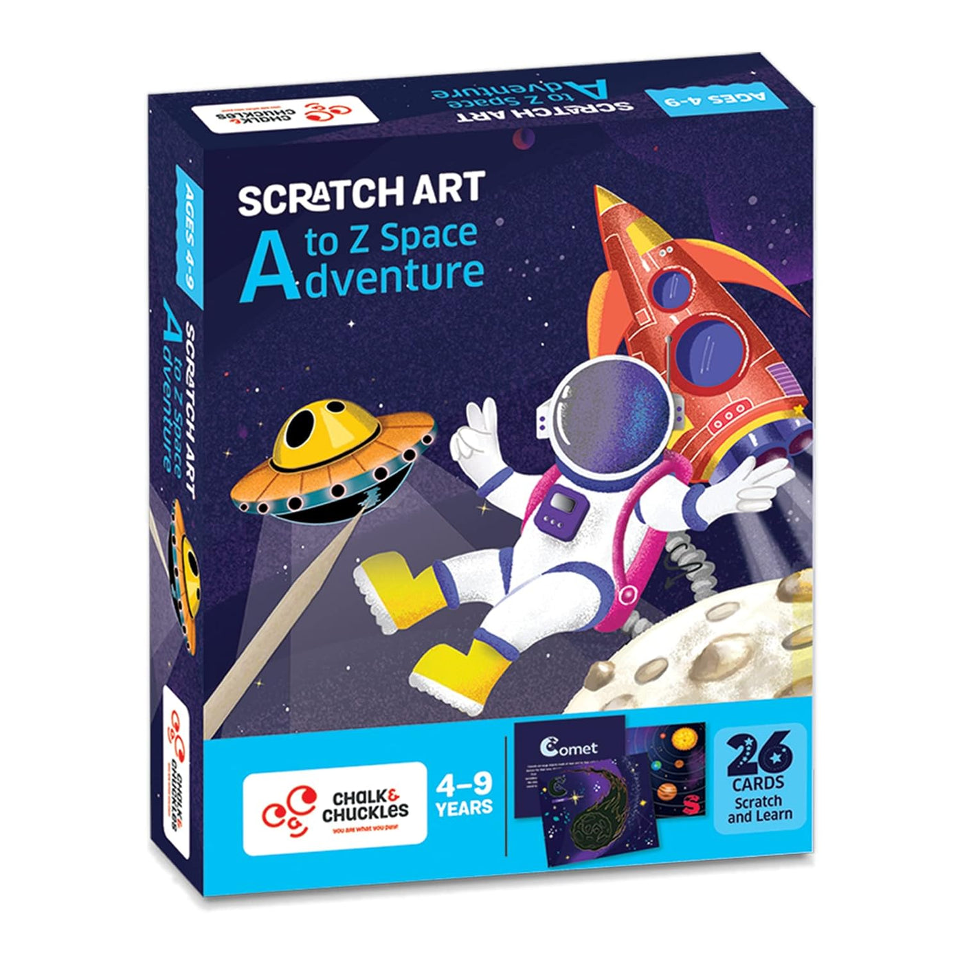 Chalk & Chuckles: Scratch Art - A to Z Space Adventure