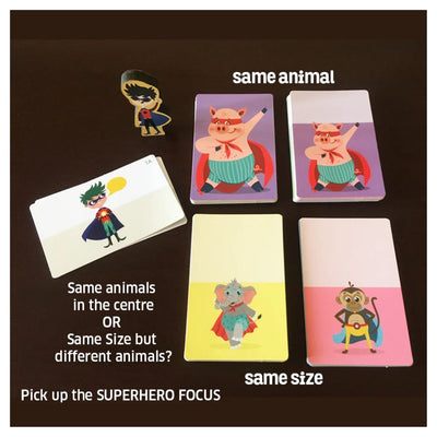 Chalk & Chuckles: Superhero Animal Focus - Crazy Fast-Action Card Game