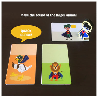 Chalk & Chuckles: Superhero Animal Focus - Crazy Fast-Action Card Game