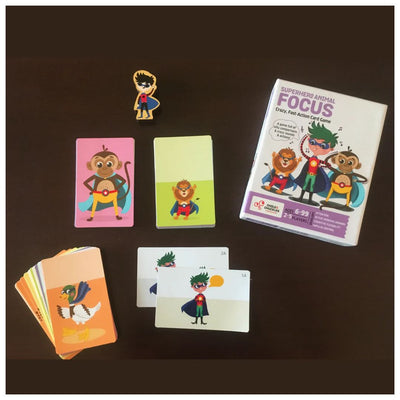 Chalk & Chuckles: Superhero Animal Focus - Crazy Fast-Action Card Game