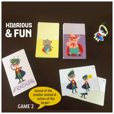 Chalk & Chuckles: Superhero Animal Focus - Crazy Fast-Action Card Game