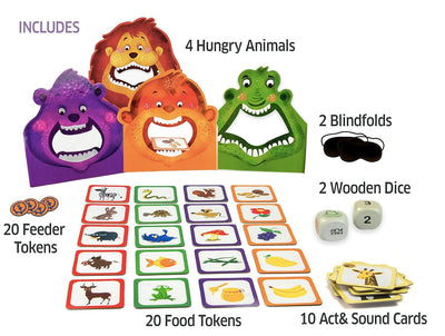 Chalk & Chukles: Hungry Four Animals- Memory Game