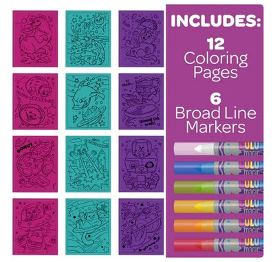 Crayola Neon Paper And Marker Colouring Set Cosmic Cat