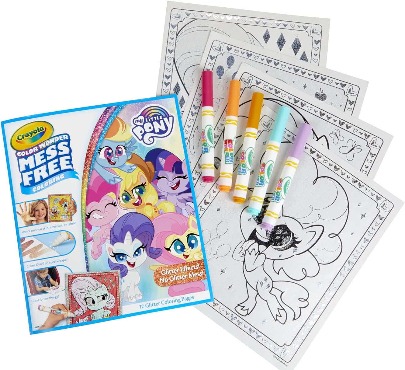 Crayola Color Wonder Mess Free My Little Pony Glitter Paper & Marker