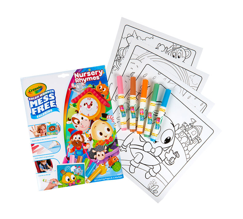 Crayola Color Wonder Mess Free Nursery Rhymes Coloring Pages & Markers