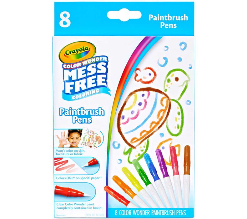 Crayola Color Wonder Mess Free Paintbrush Pens, 8 count