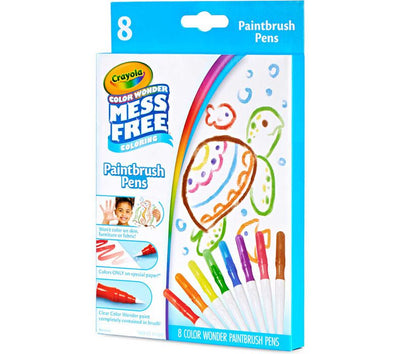 Crayola Color Wonder Mess Free Paintbrush Pens, 8 count