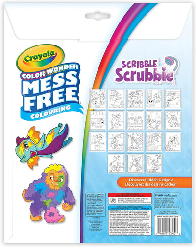 Crayola Color Wonder Mess-Free Colouring Pages & Mini Markers, Scribble Scrubbie
