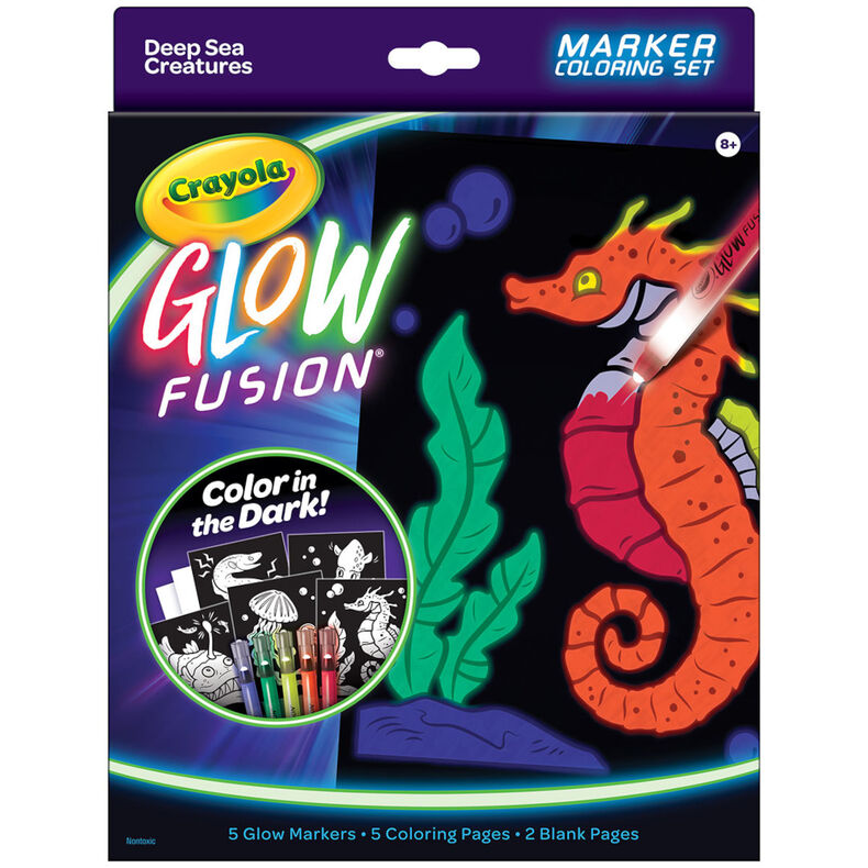 Crayola Deep Sea Creatures Glow Fusion Coloring Set – Krazy Caterpillar