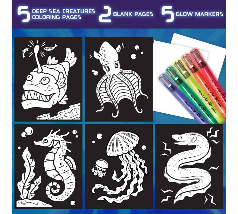Crayola Deep Sea Creatures Glow Fusion Coloring Set