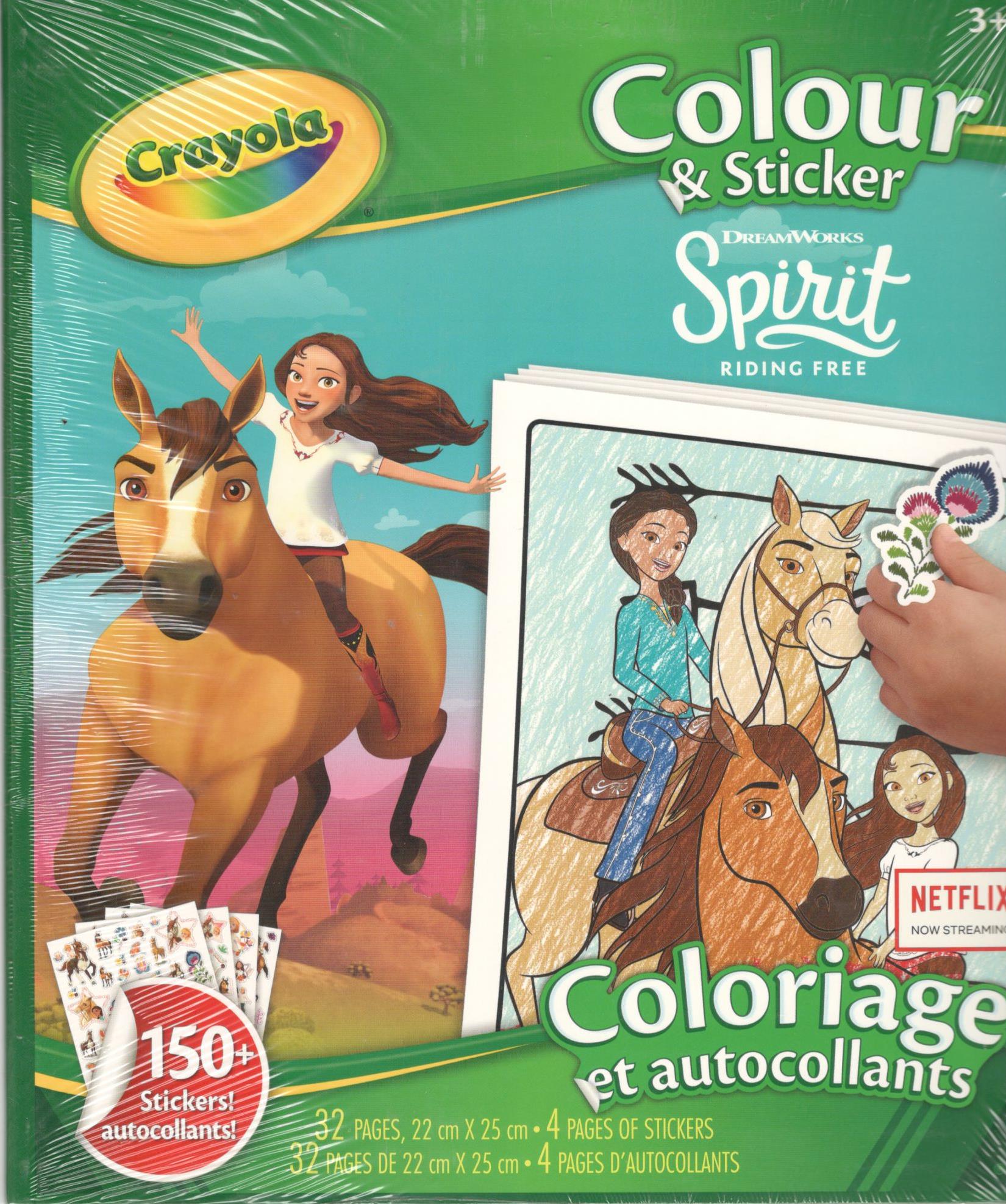 Crayola Dream Works Spirit Riding Free Colour and Sticker Book – Krazy ...