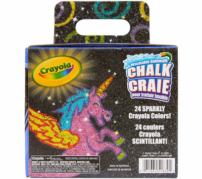 Crayola Glitter Scintillants Washable Sidewalk Chalk - 24 Count