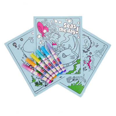Crayola Mermaid Shimmer Paper And Marker Set