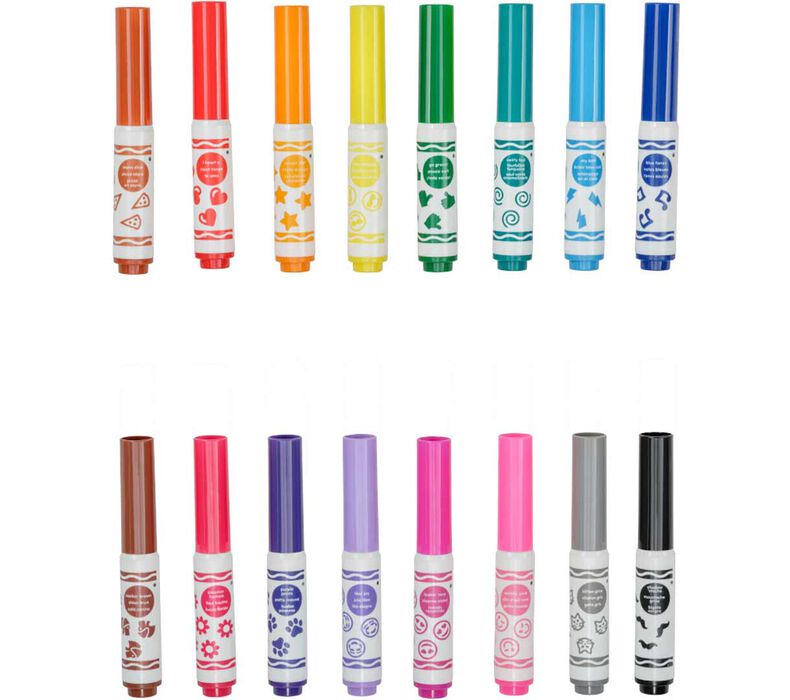Crayola Pip-Squeaks Emoji Stamp Markers, 16 Count