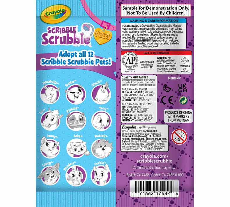 Crayola Scribble Scrubbie Pets, 1 count (Pouch)