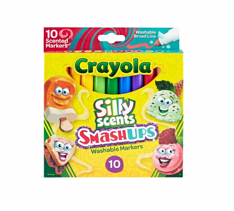 Crayola Silly Scents Smash Ups Washable Marker, 10 Count