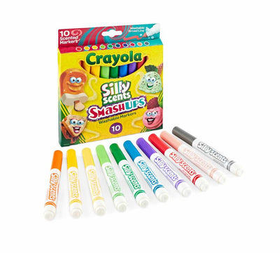 Crayola Silly Scents Smash Ups Washable Marker, 10 Count