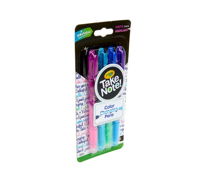 Crayola Take Note Dual Ended Color Changing Pens, 4 Count