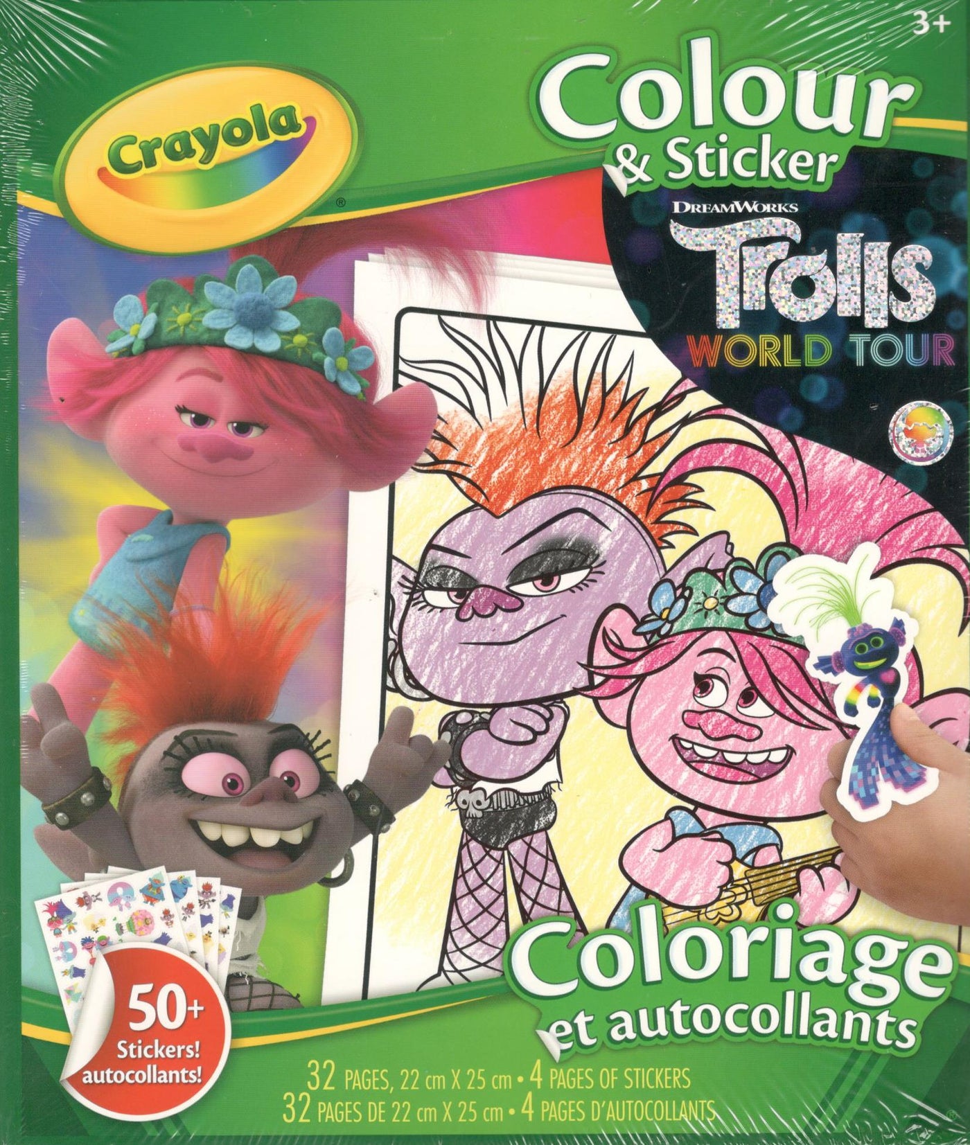 Crayola Trolls World Tour Colour and Sticker Book