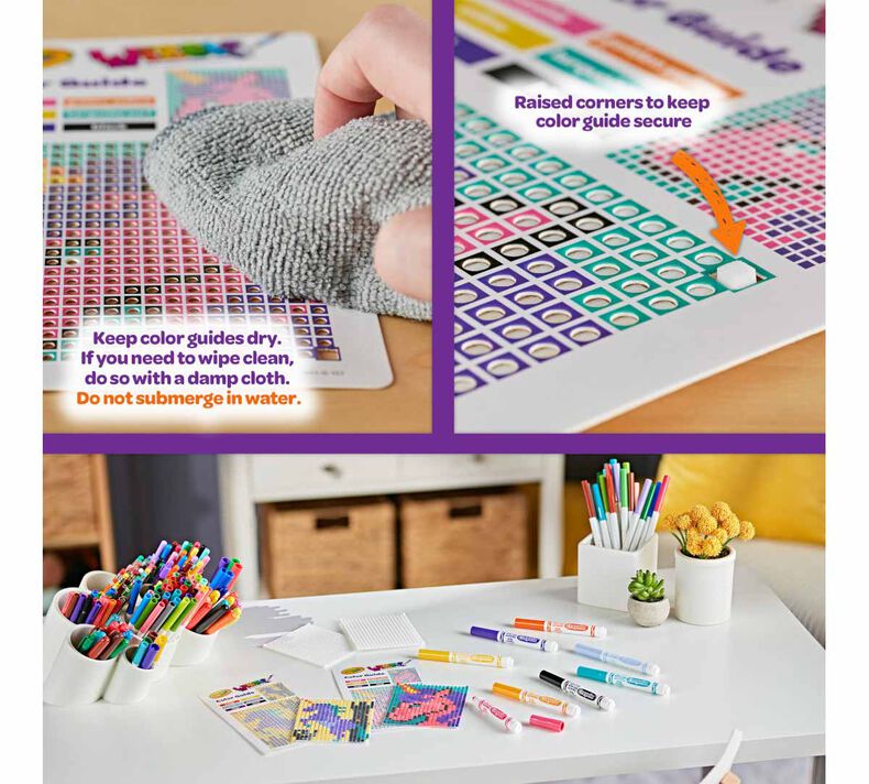 Crayola Wixels Unicorn Activity Kit, Pixel Art Coloring Set
