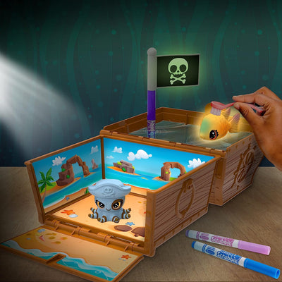 Scribble Scrubbie Pets Glow Ocean Treasure Chest Playset