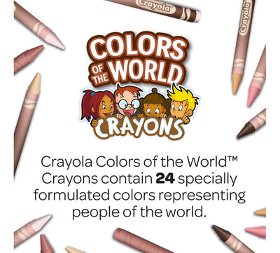 Crayola Colors Of The World Crayons, 24 Count