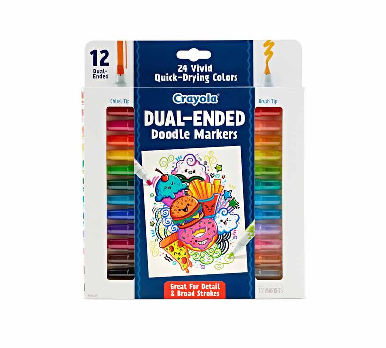 Crayola Dual Ended Doodle Markers, 12 Count