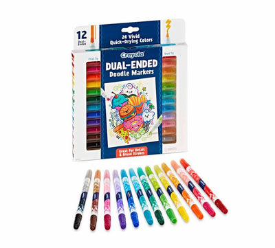 Crayola Dual Ended Doodle Markers, 12 Count