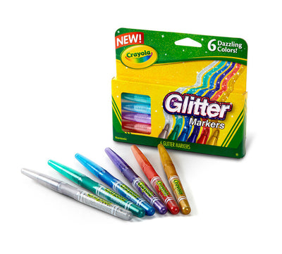Crayola Glitter Marker, 6 Count