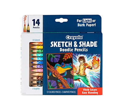 Crayola Sketch and Shade Doodle Pencils, 14 count