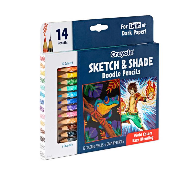 Crayola Sketch and Shade Doodle Pencils, 14 count