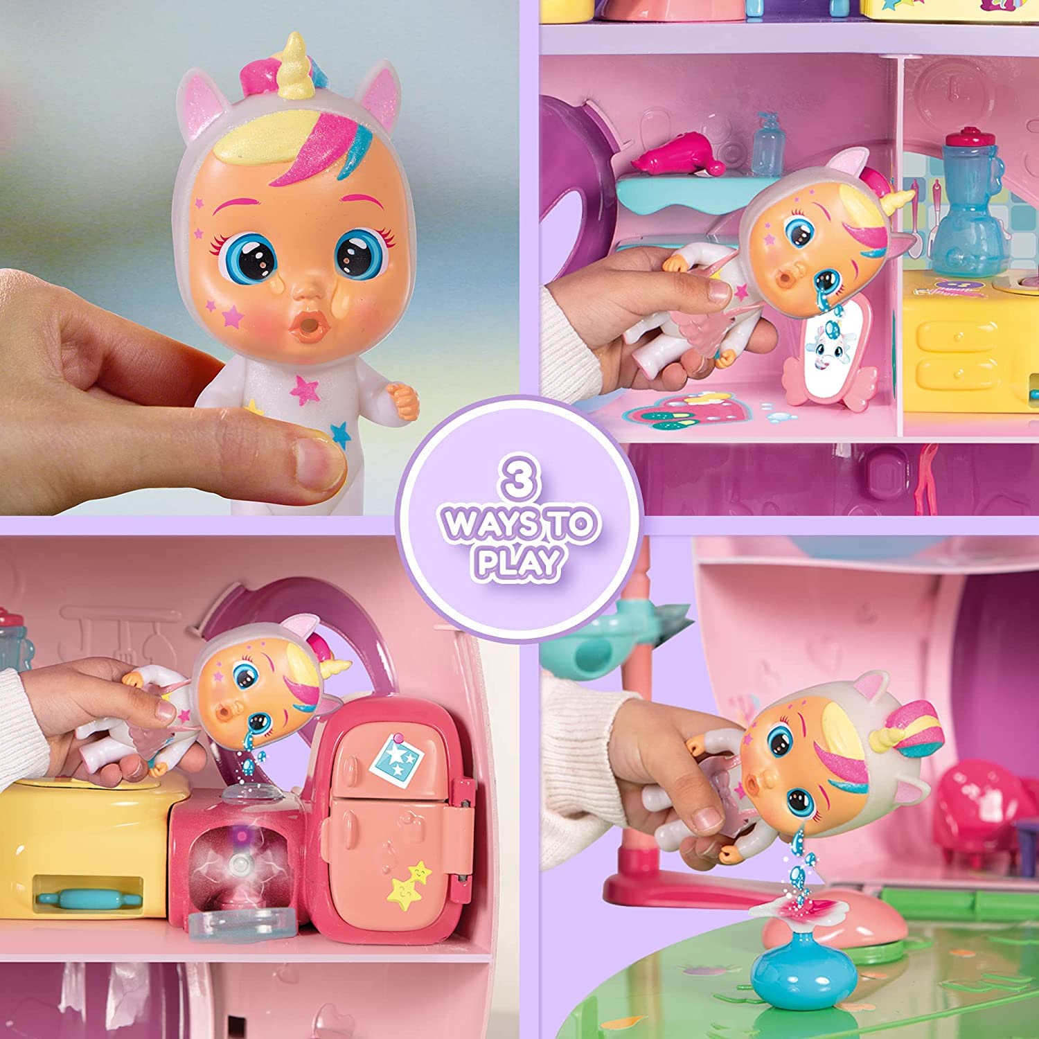 CRY BABIES MAGIC TEARS Dreamy's Mega House Maison de poupée avec 25 accessoires pour garçons et filles + 3 ans CRY BABIES MAGIC TEARS Dreamy's Mega House Maison de poupée avec 25 accessoires pour garçons et filles + 3 ans