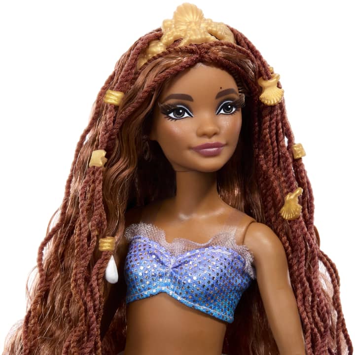 Disney the Little Mermaid: Deluxe Mermaid Ariel Doll With Hair Beads And Stand | Mattel