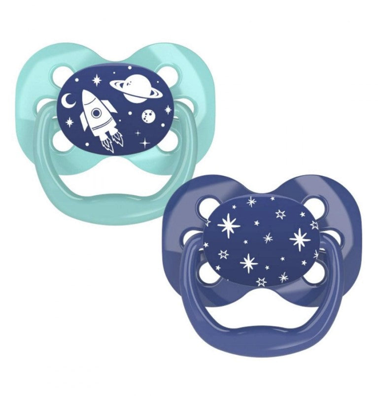 Dr. Brown Advantage Pacifiers Stage-1 | Space : Blue (Pack of 2)