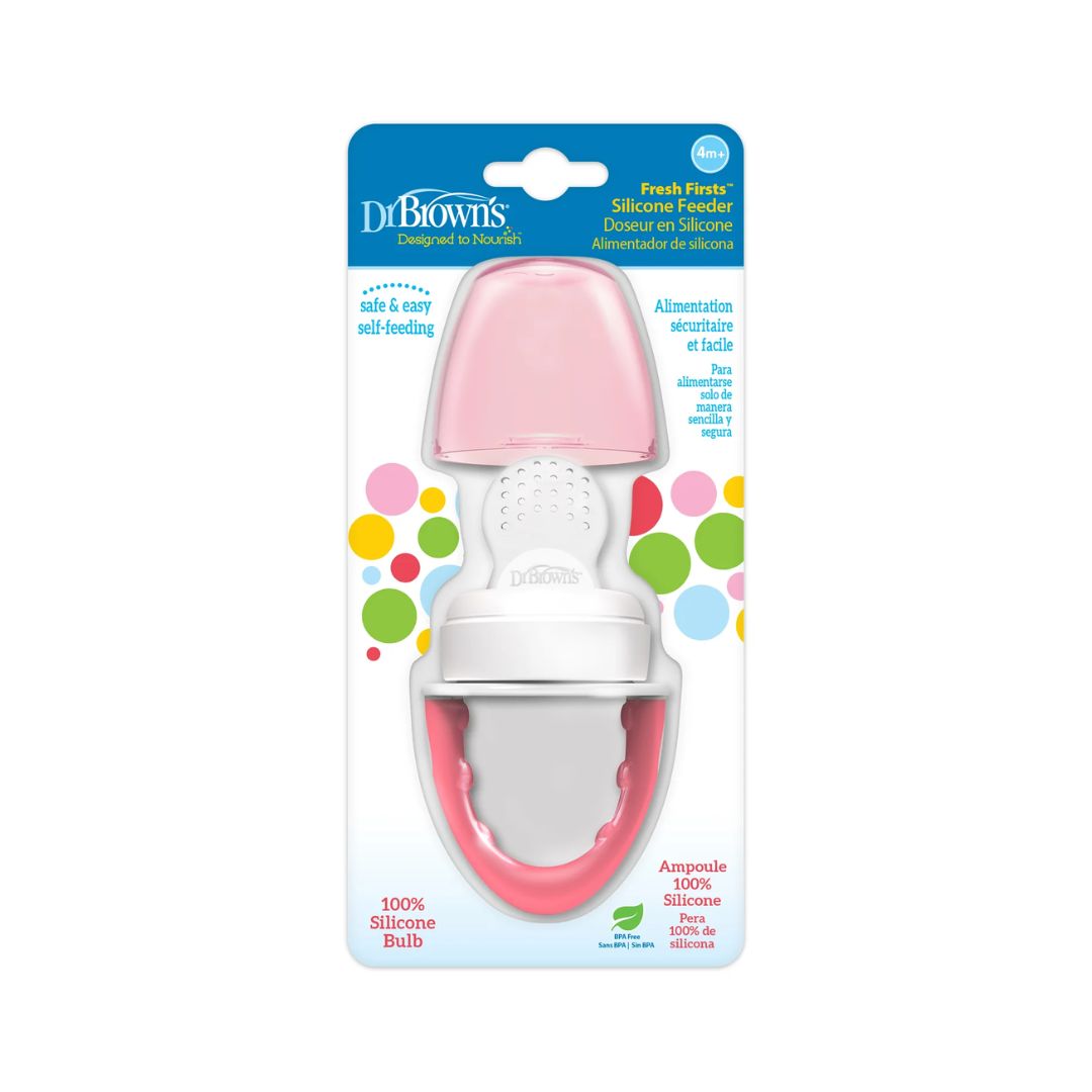 Dr. Brown's™ Fresh Firsts™ Silicone Feeder - Pink