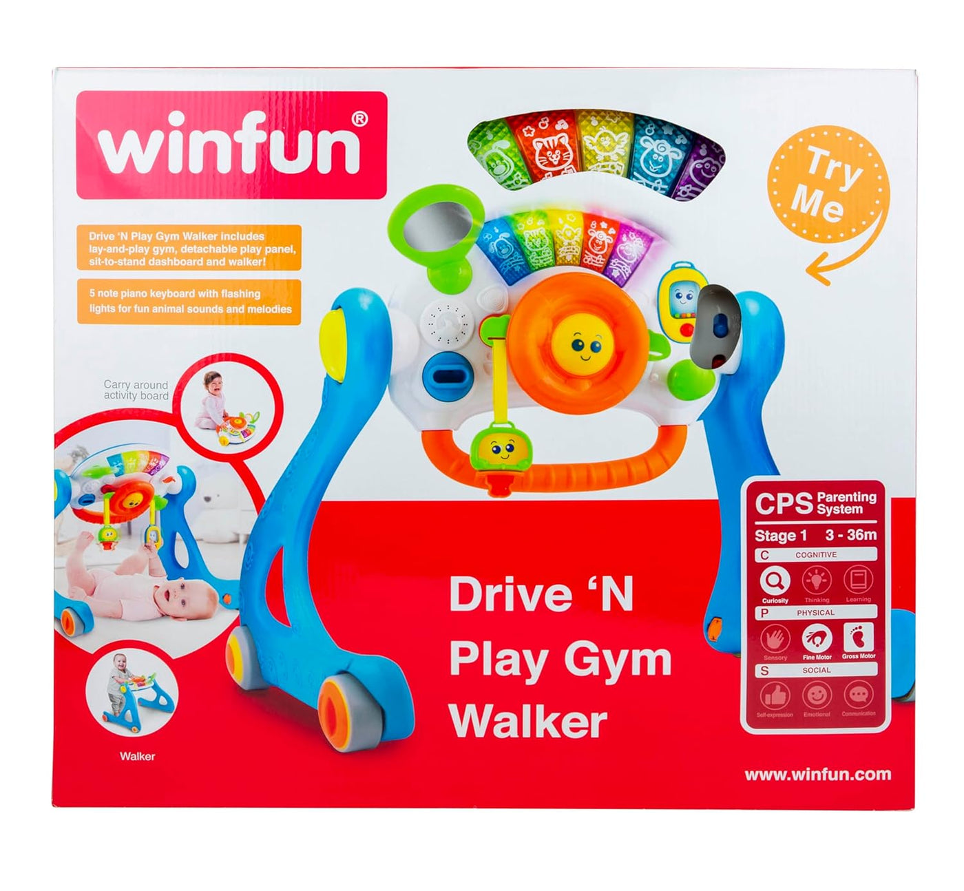 Winfun: Drive 'N Play Gym Walker