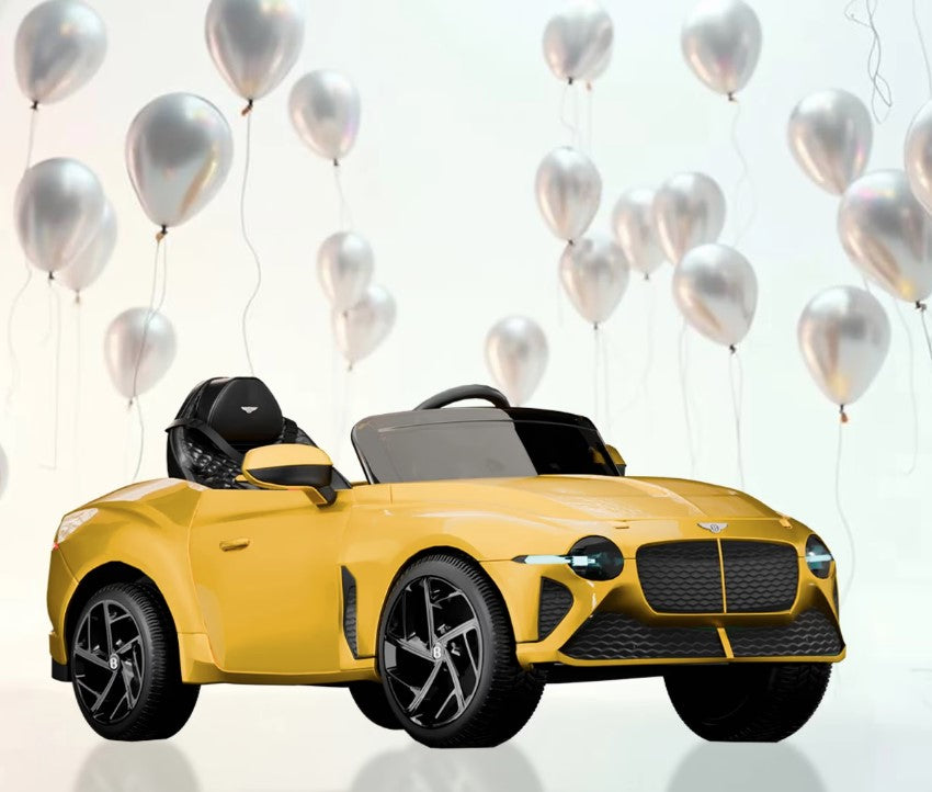 EMotorad: Formula Fun- BENTLEY  BACALAR Ride-On Car for Kids-(Yellow)