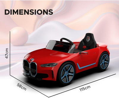 EMotorad Formula Fun BMW i4 Ride-On Car for Kids-(Red)