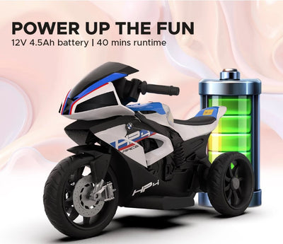 EMotorad: Formula Fun BMW HP4 Ride-On Bike for Kids - (White)