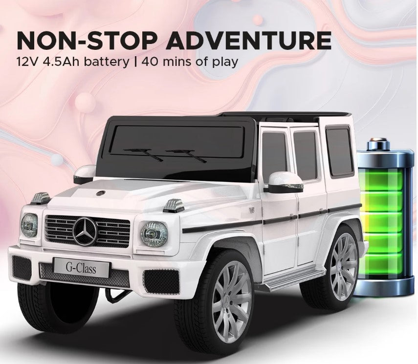 EMotorad Formula Fun Mercedes Benz G-Wagon Ride-On Car- White