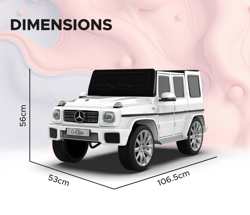 EMotorad Formula Fun Mercedes Benz G-Wagon Ride-On Car- White