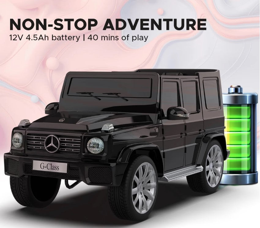 EMotorad Formula Fun Mercedes Benz G-Wagon Ride-On Car for Kids (Black)