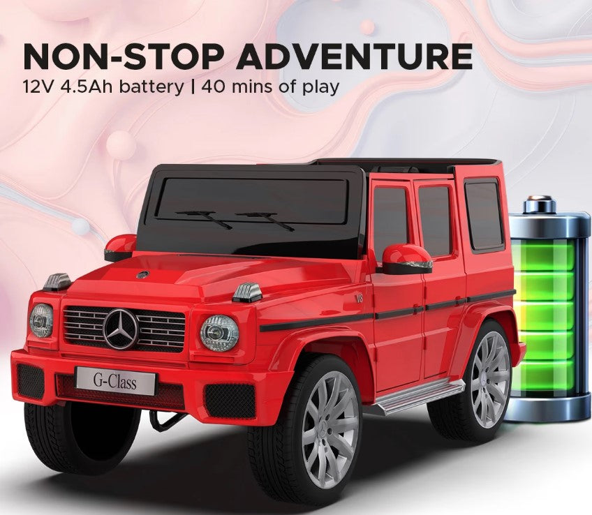 EMotorad Formula Fun Mercedes Benz G-Wagon Ride-On Car for Kids (Red)