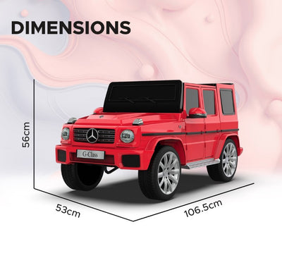 EMotorad Formula Fun Mercedes Benz G-Wagon Ride-On Car for Kids (Red)