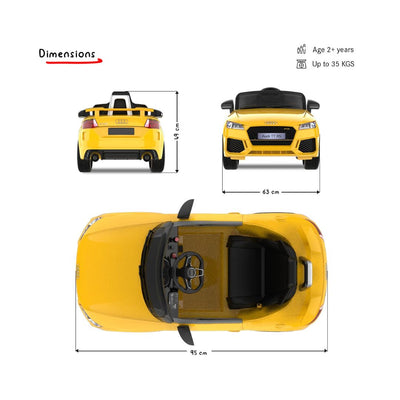 Emotorarad: Formula Fun- AUDI TT RS Ride-On for Kids- (Yellow)