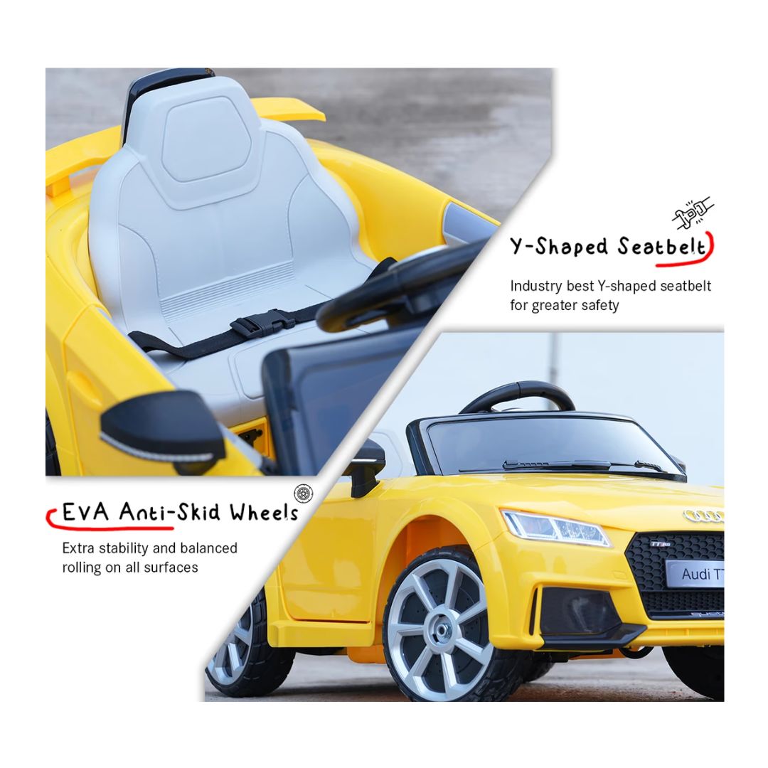 Emotorarad: Formula Fun- AUDI TT RS Ride-On for Kids- (Yellow)