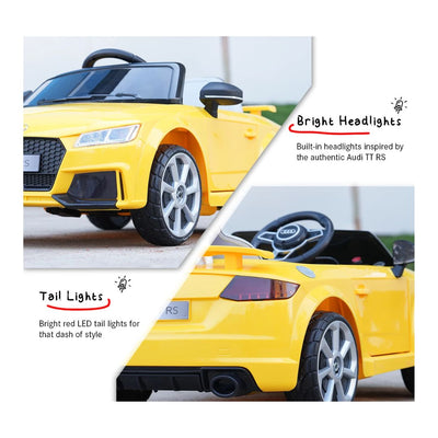 Emotorarad: Formula Fun- AUDI TT RS Ride-On for Kids- (Yellow)