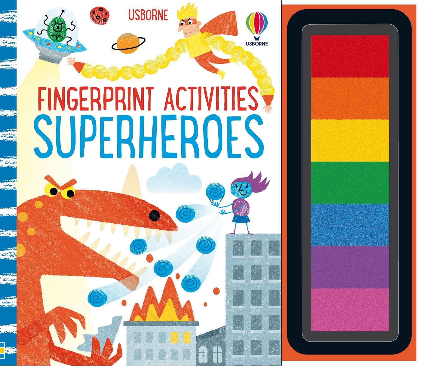 Fingerprint Activities Superheroes - Spiral Bound | Usborne